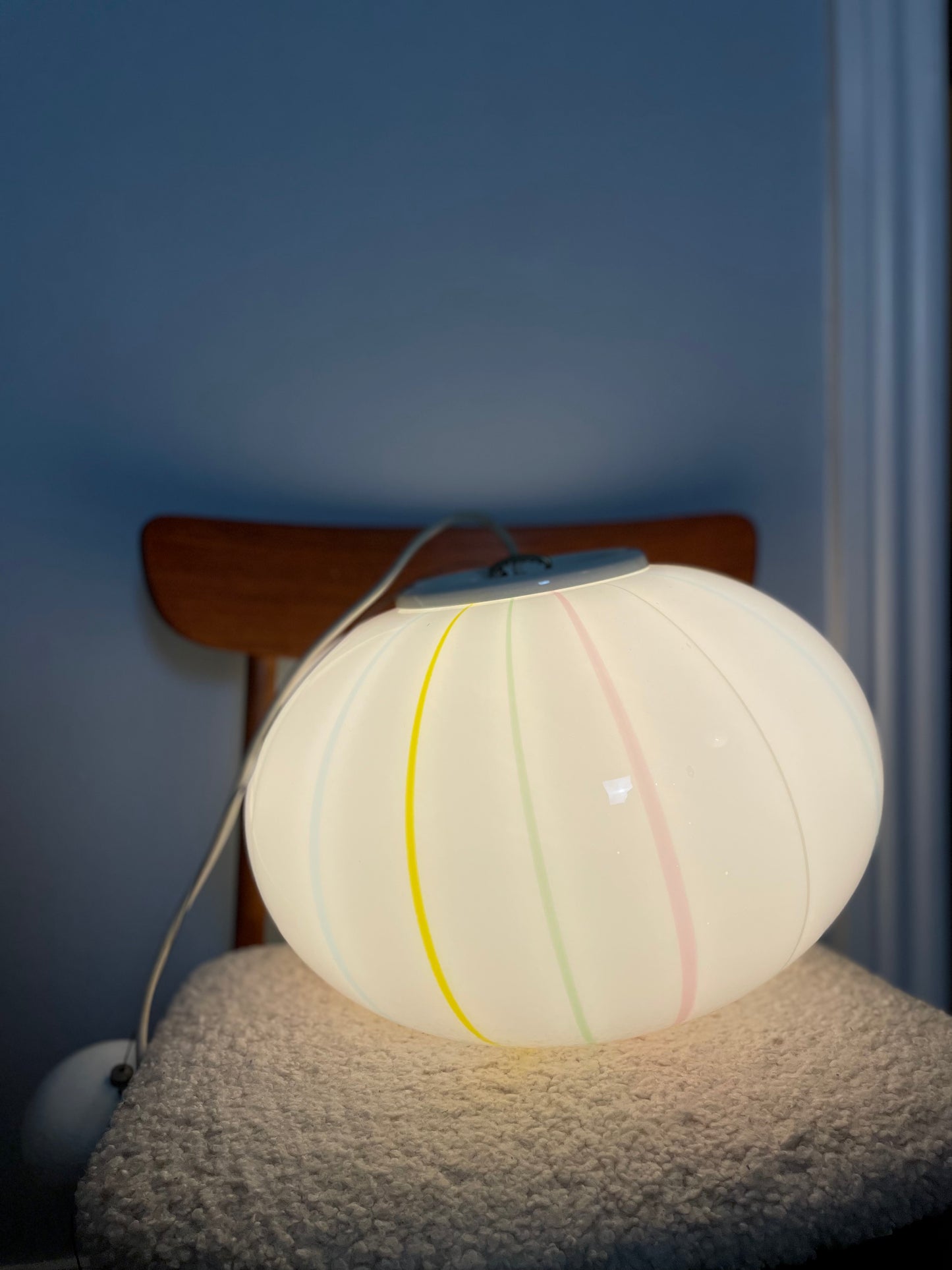 Vintage Murano lollipop loftlampe 40cm