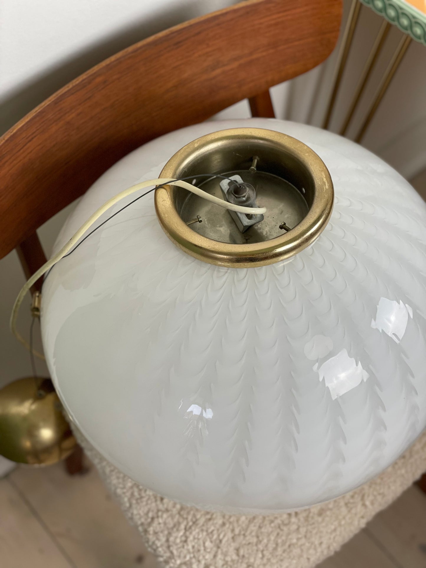 Vintage murano loftlampe 43cm