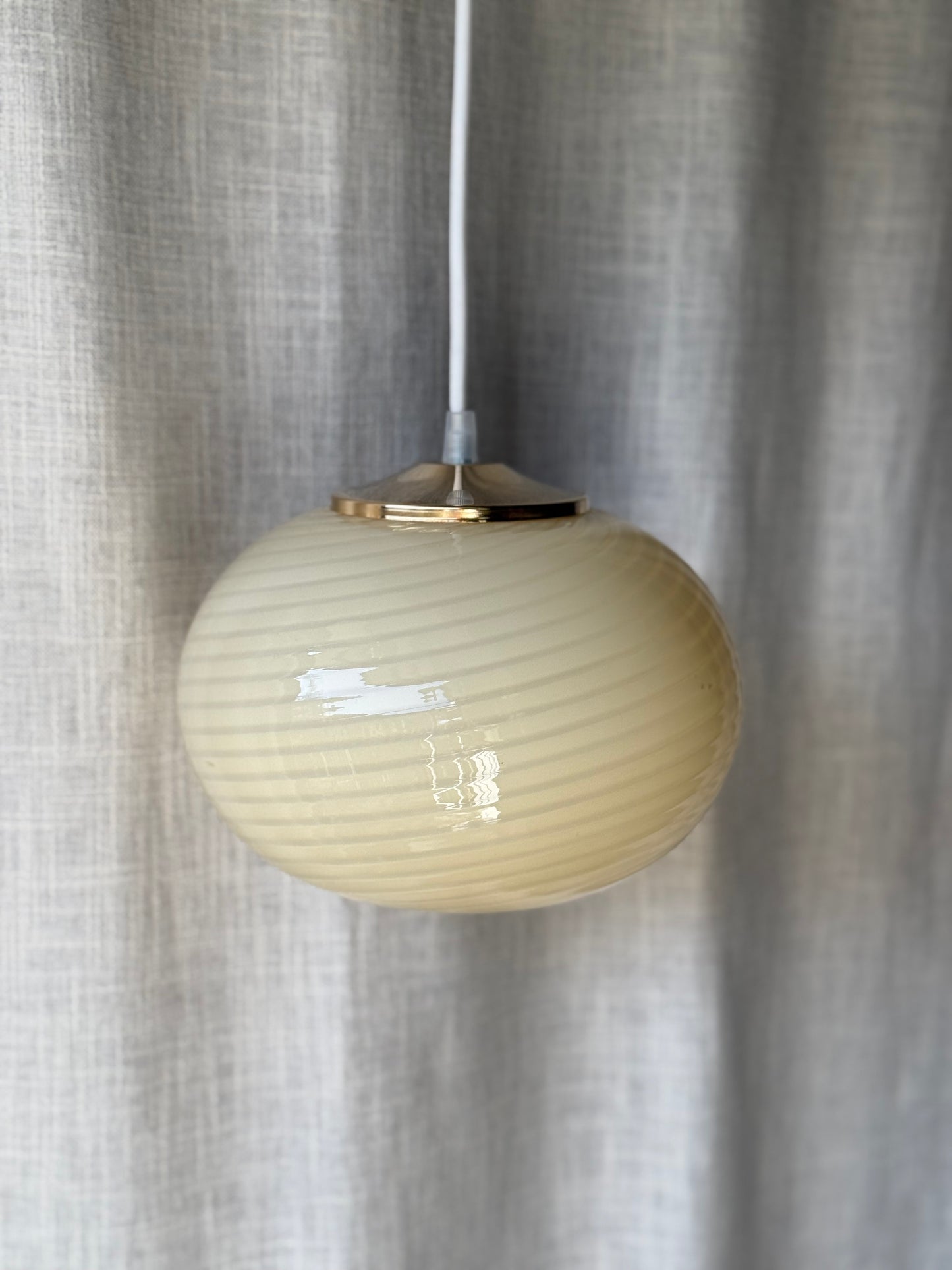 Gul vintage vetri murano mini pendel