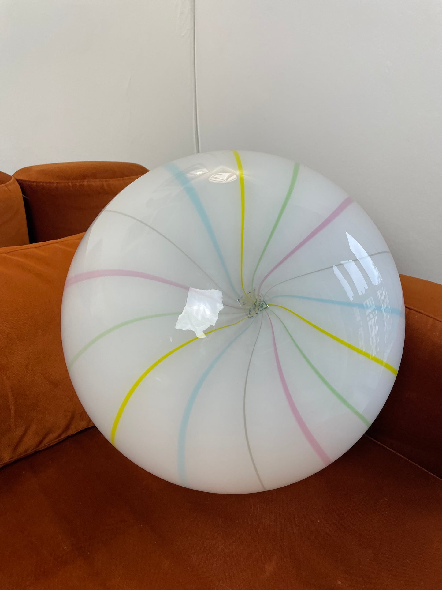 Vintage Murano lollipop loftlampe 40cm
