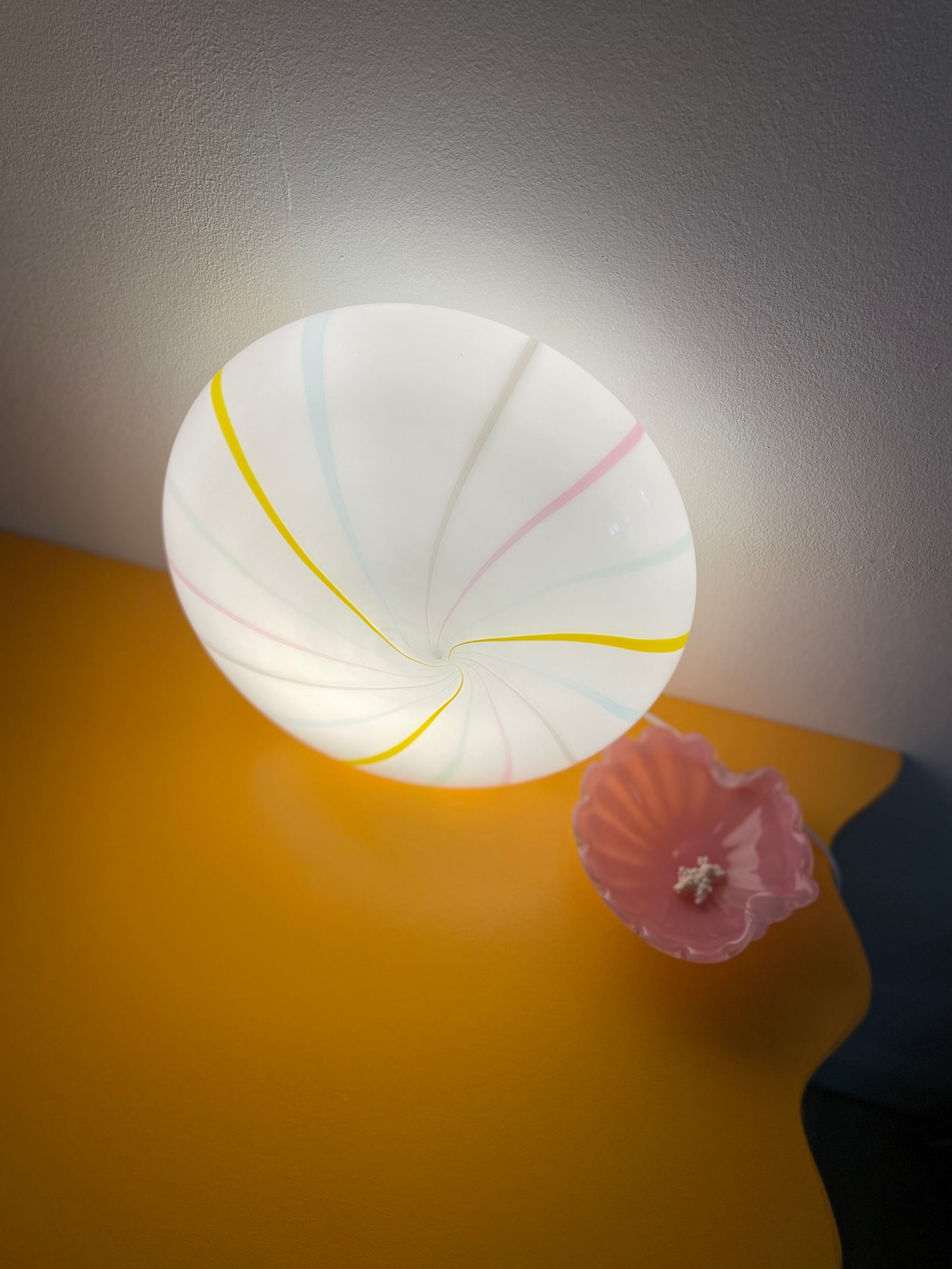 Vintage Murano candy væglampe 38cm