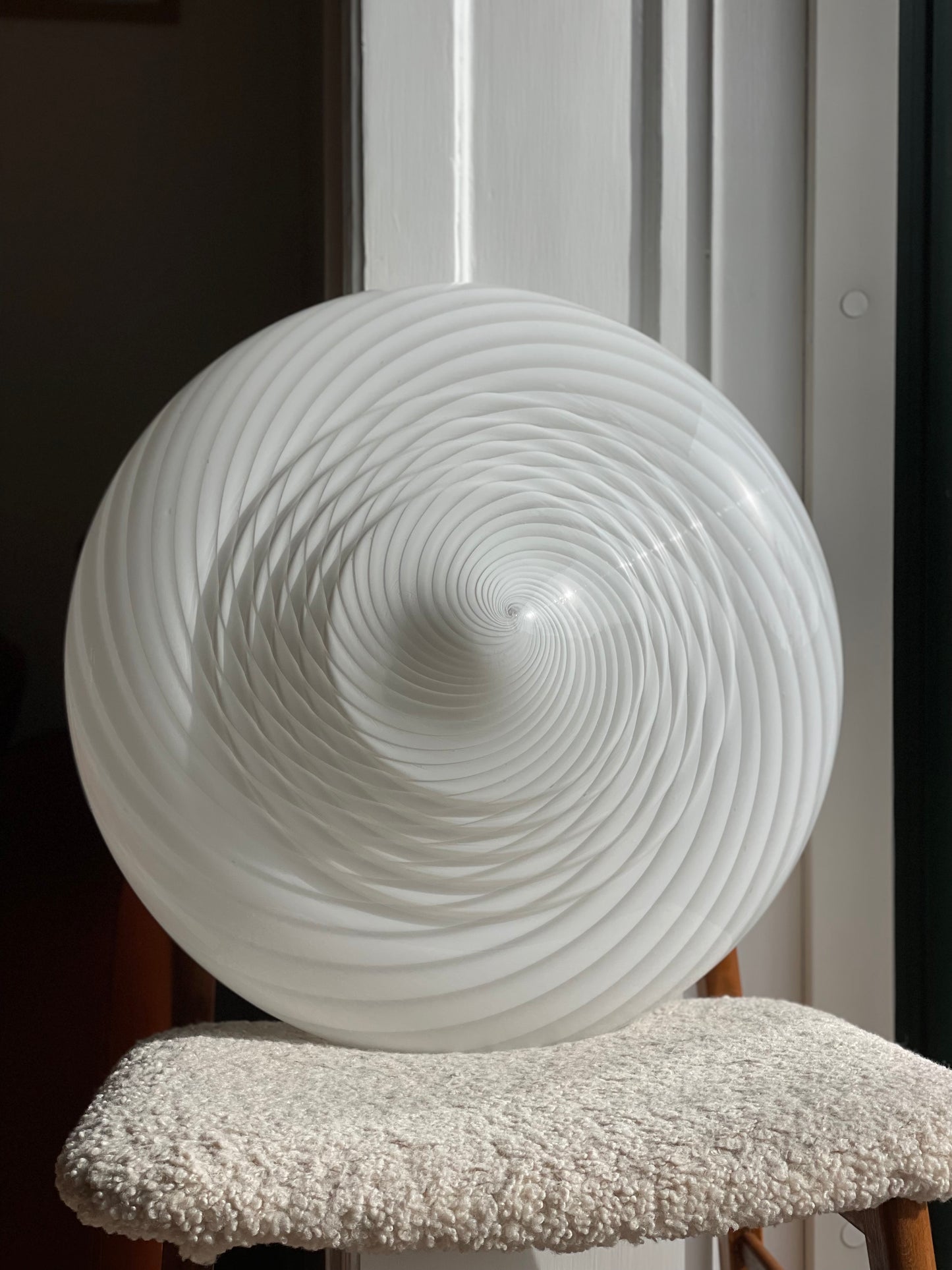 Vintage Murano dobbelt swirl lampe 50cm