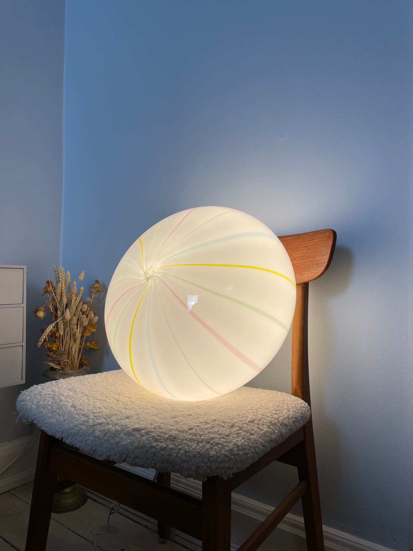 Vintage Murano lollipop loftlampe 40cm