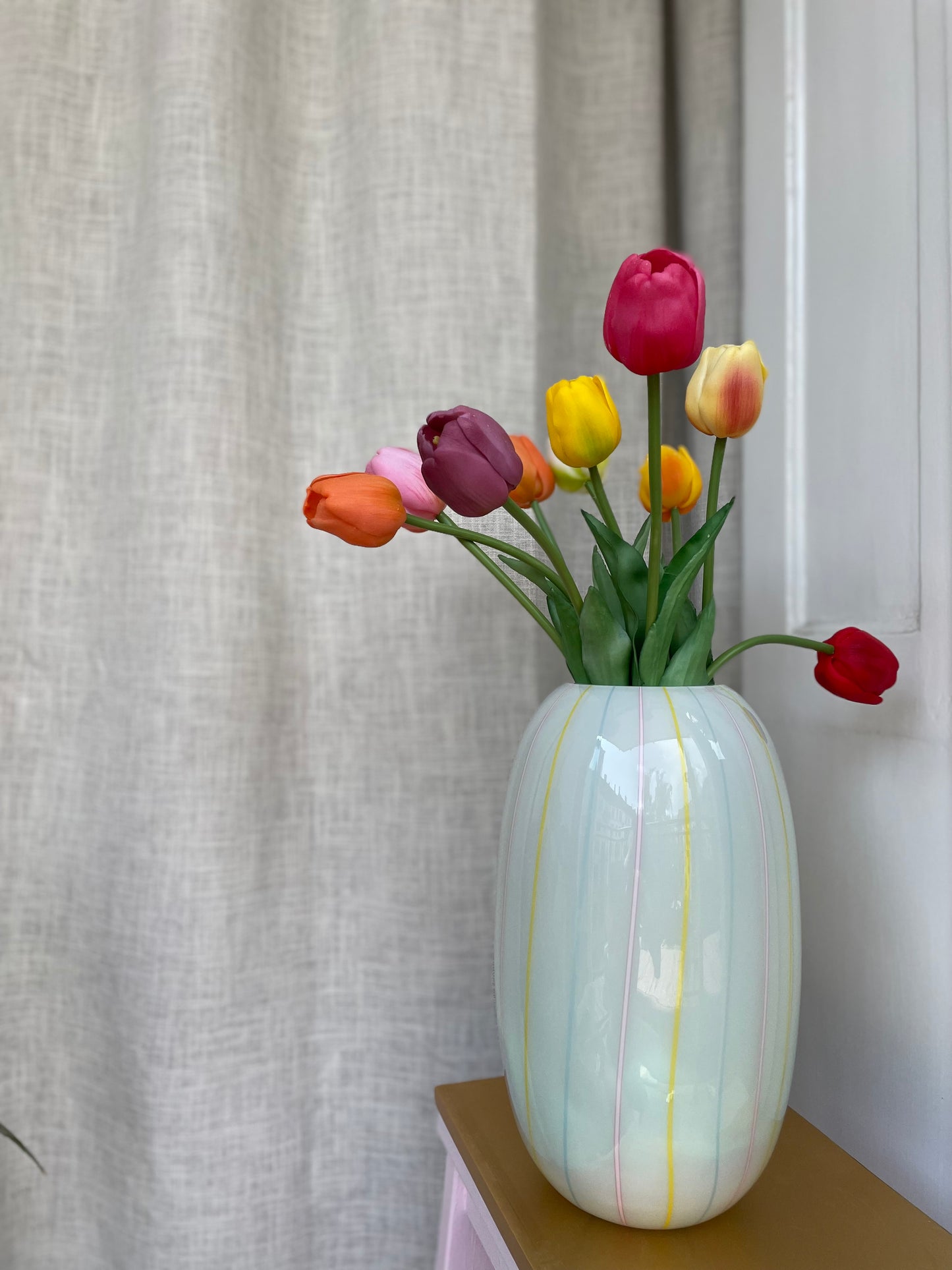 Vintage Murano stribet vase