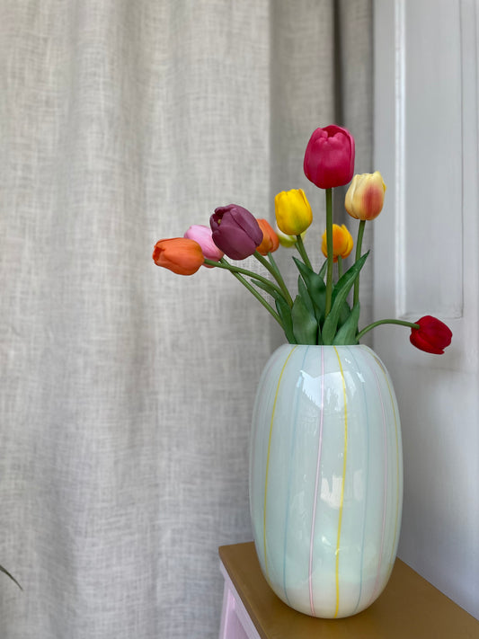 Vintage Murano striped vase
