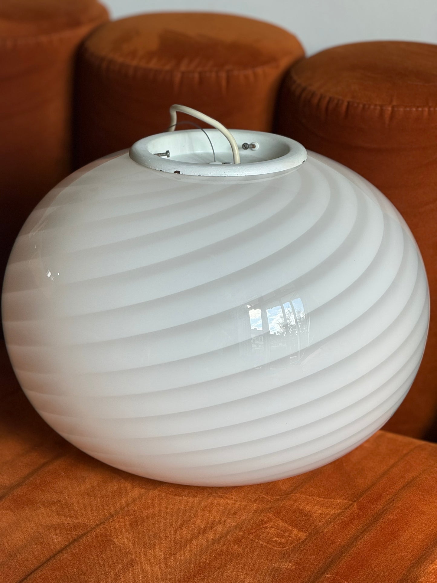 Vintage murano swirl pendel 41cm