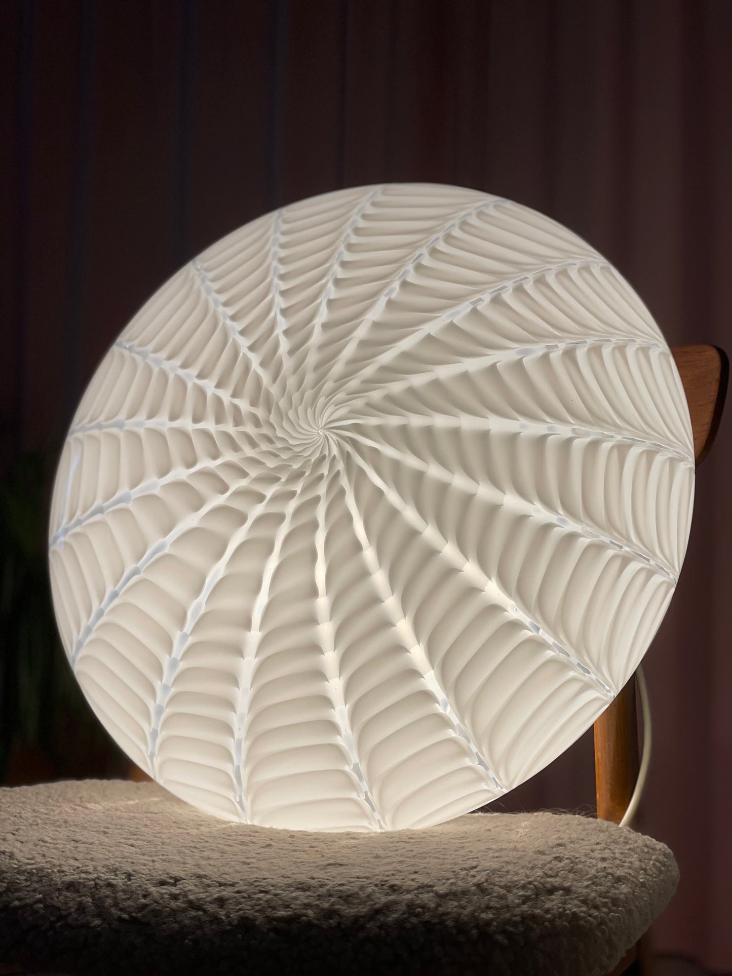 Mega vintage Murano peacock plafond 48cm