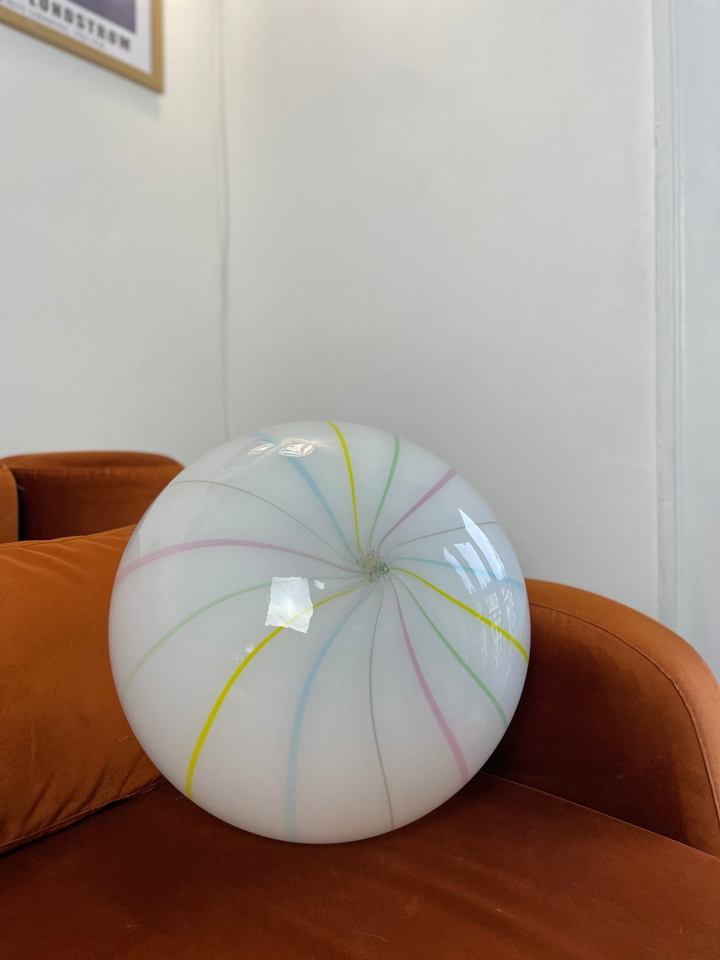 Vintage Murano lollipop loftlampe 40cm
