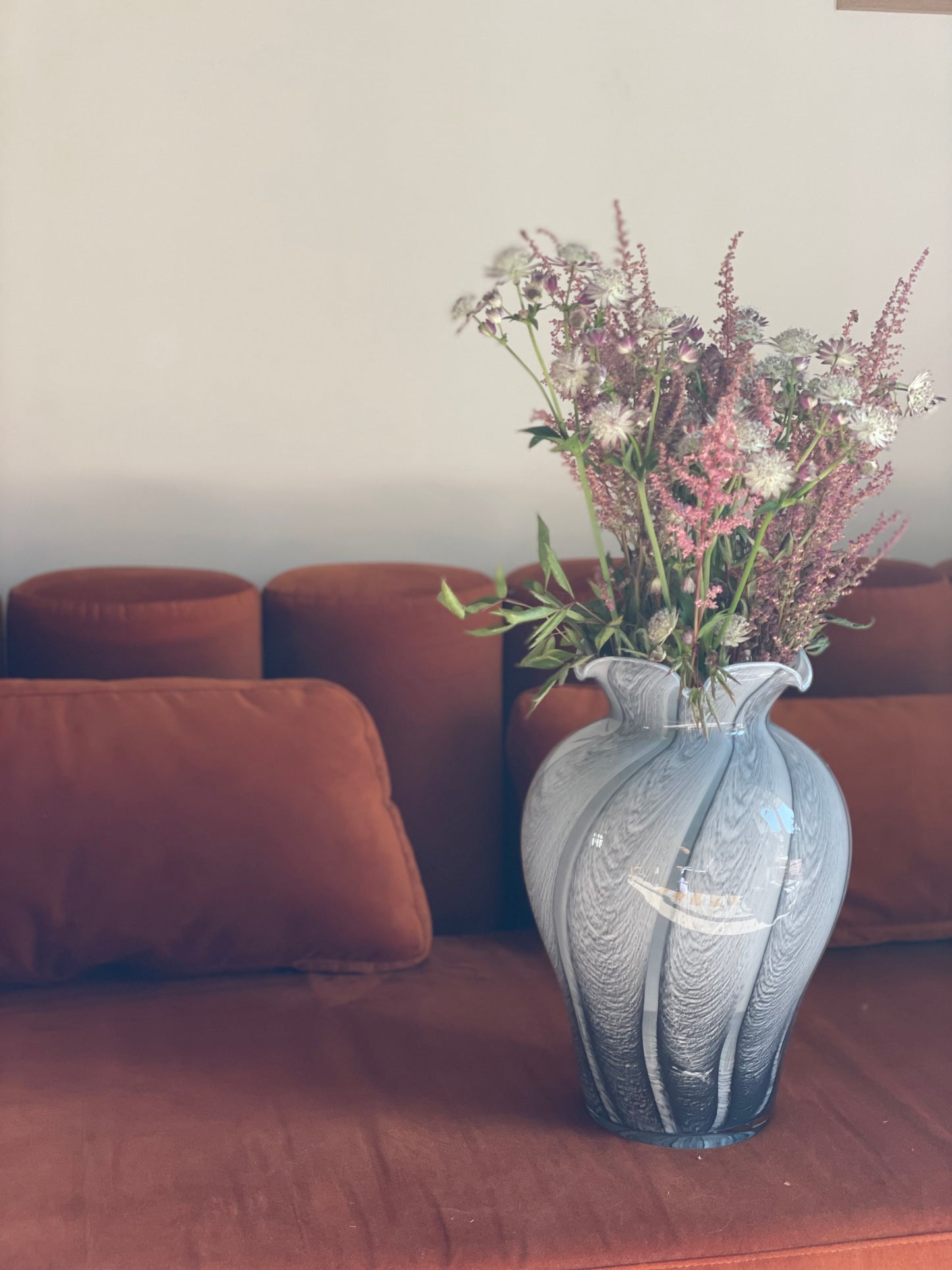 Murano vase i grå nuancer