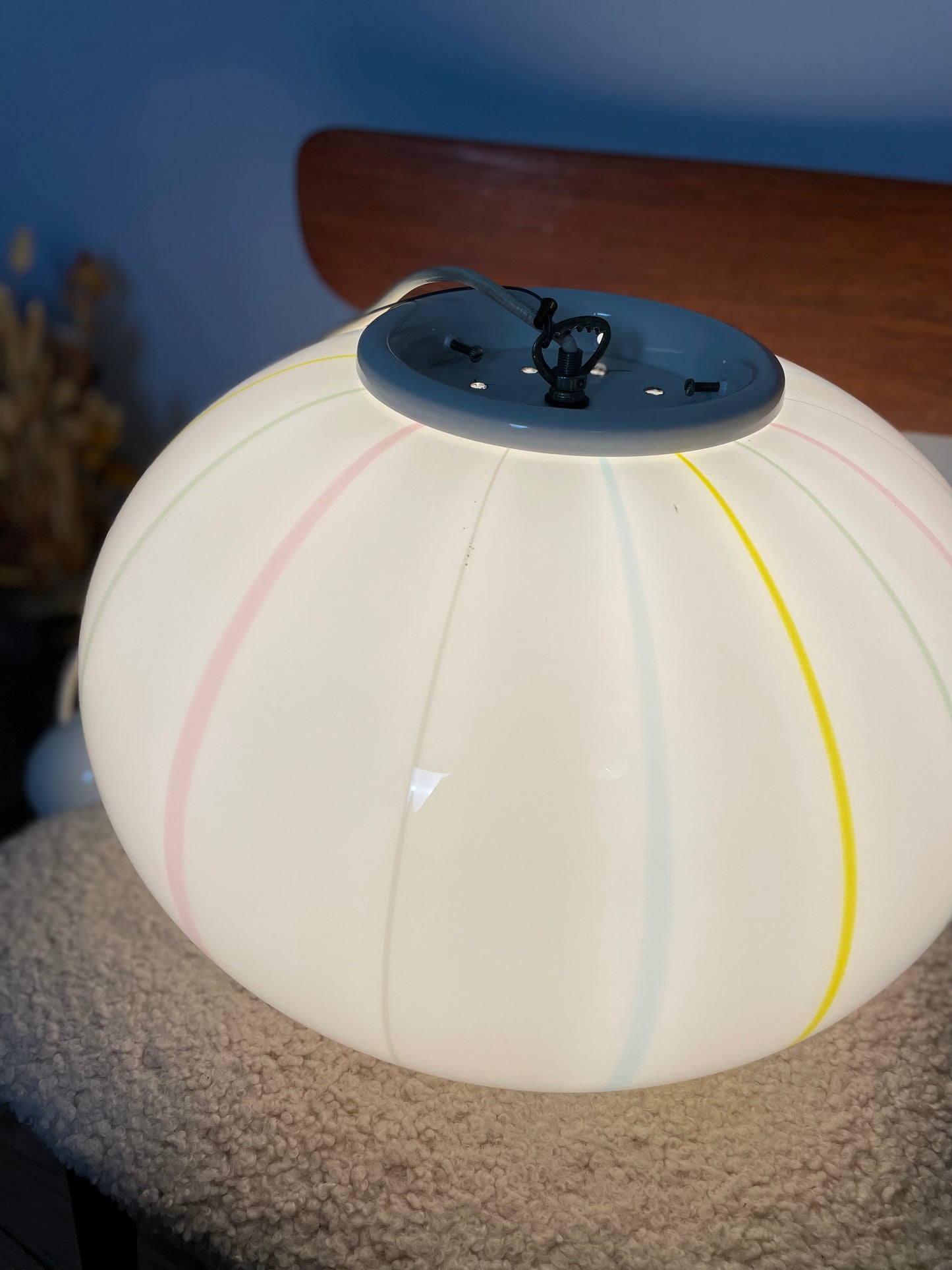 Vintage Murano lollipop loftlampe 40cm
