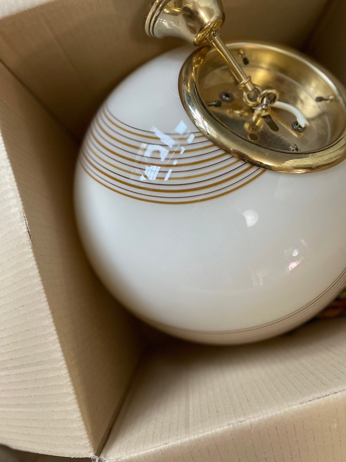 Vintage Murano karamel loftlampe 40cm