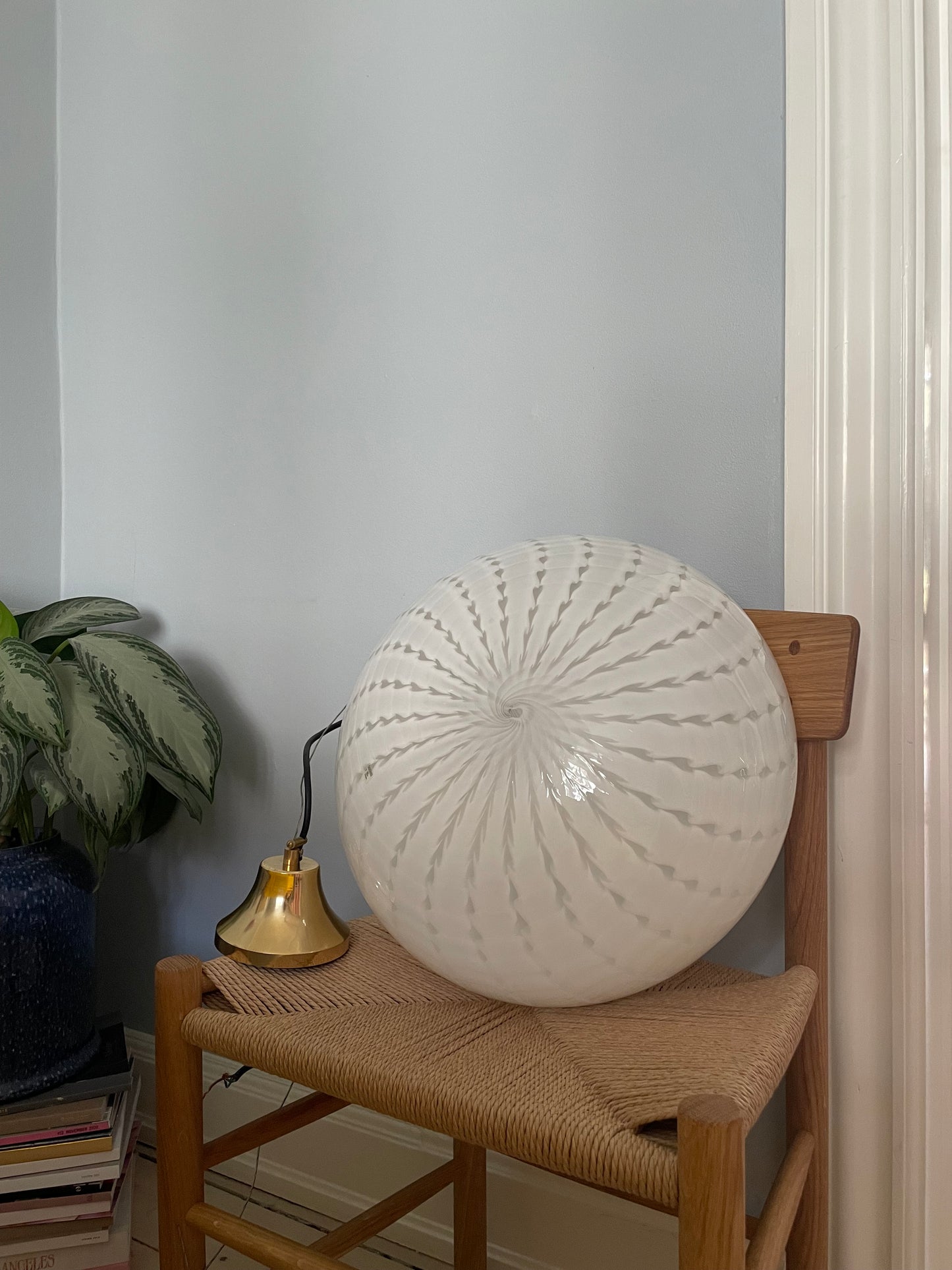 Vintage Murano peacock pendel 42cm