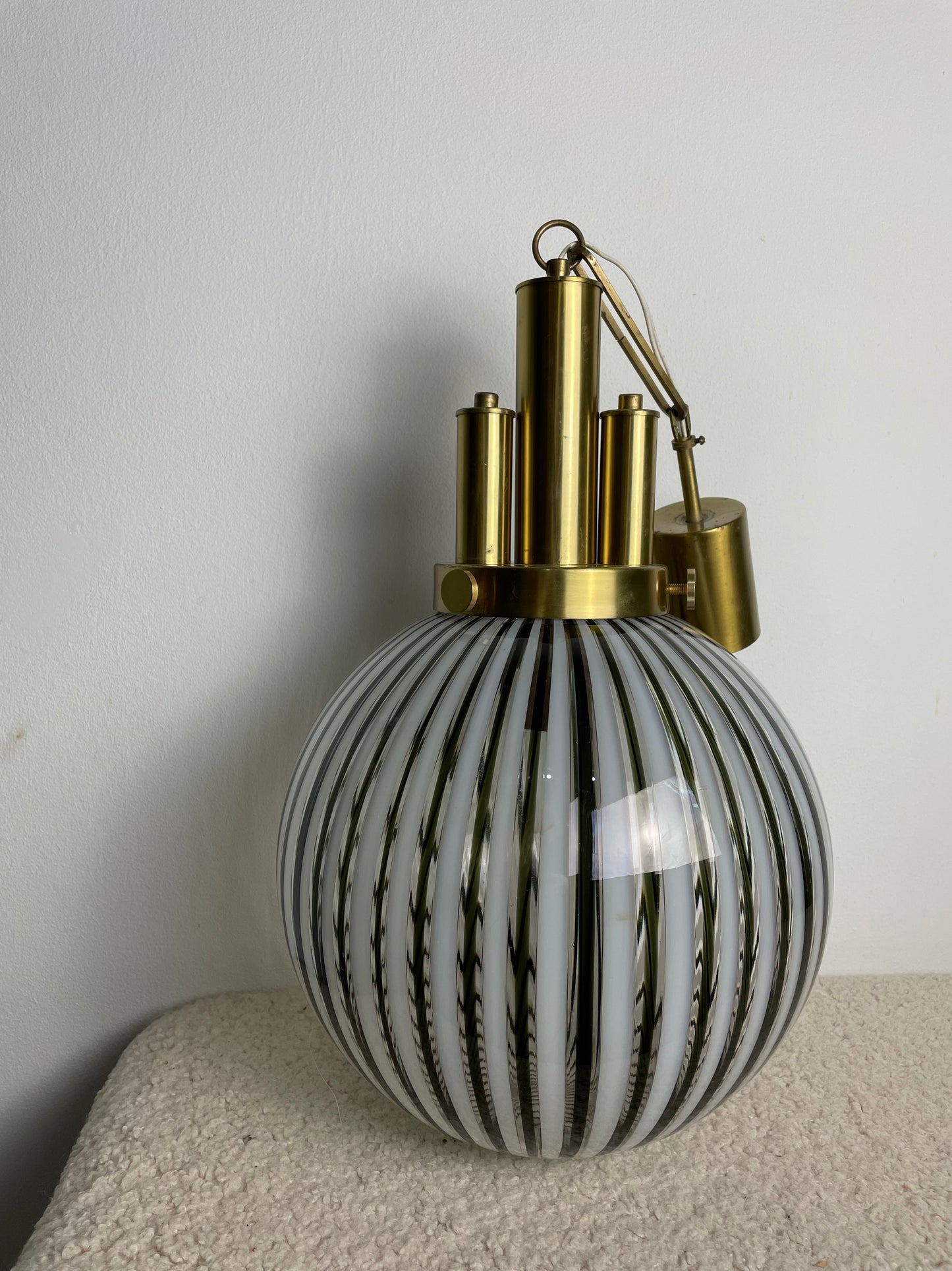 Vintage Murano stribet pendel