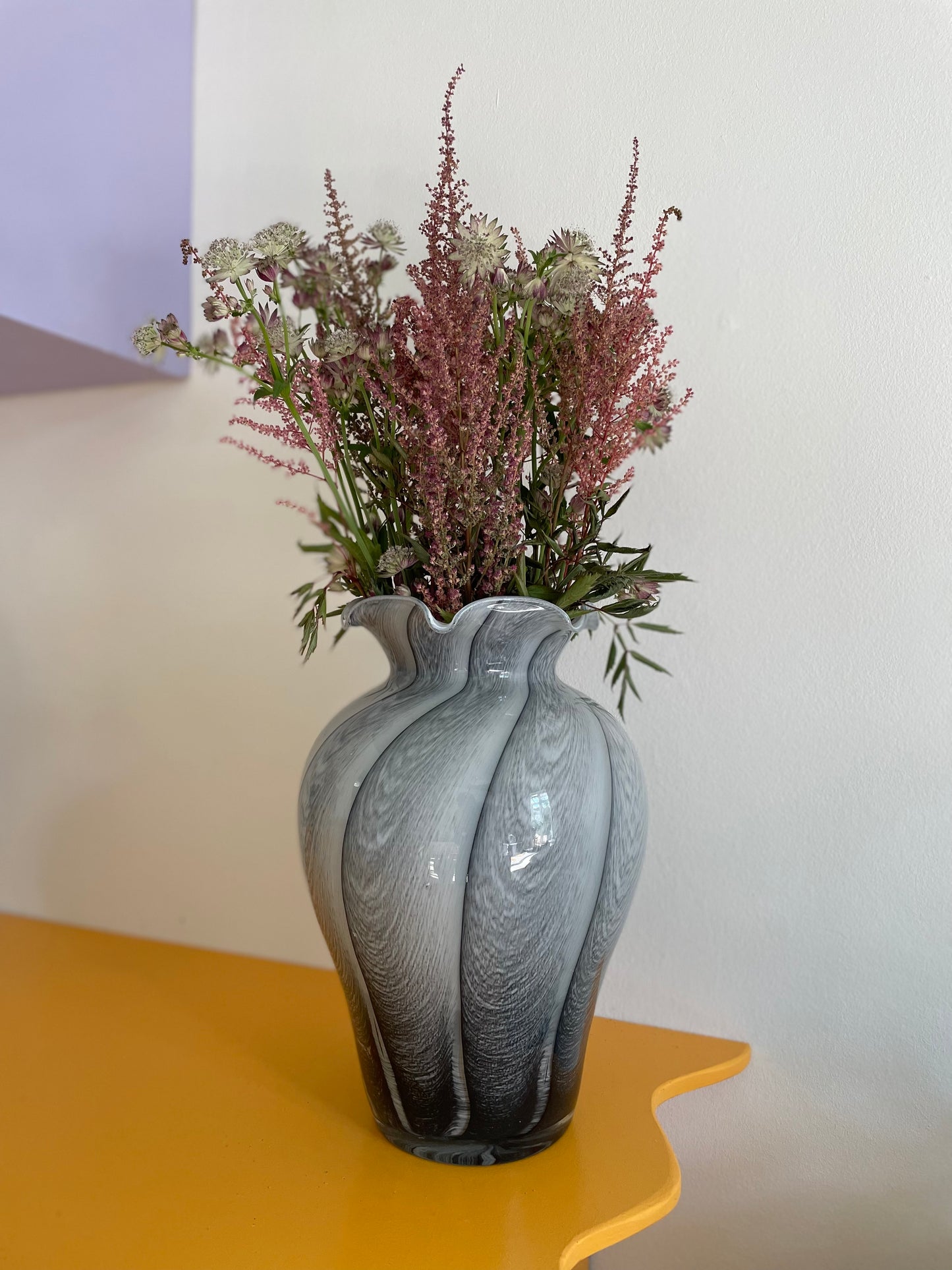 Murano vase i grå nuancer