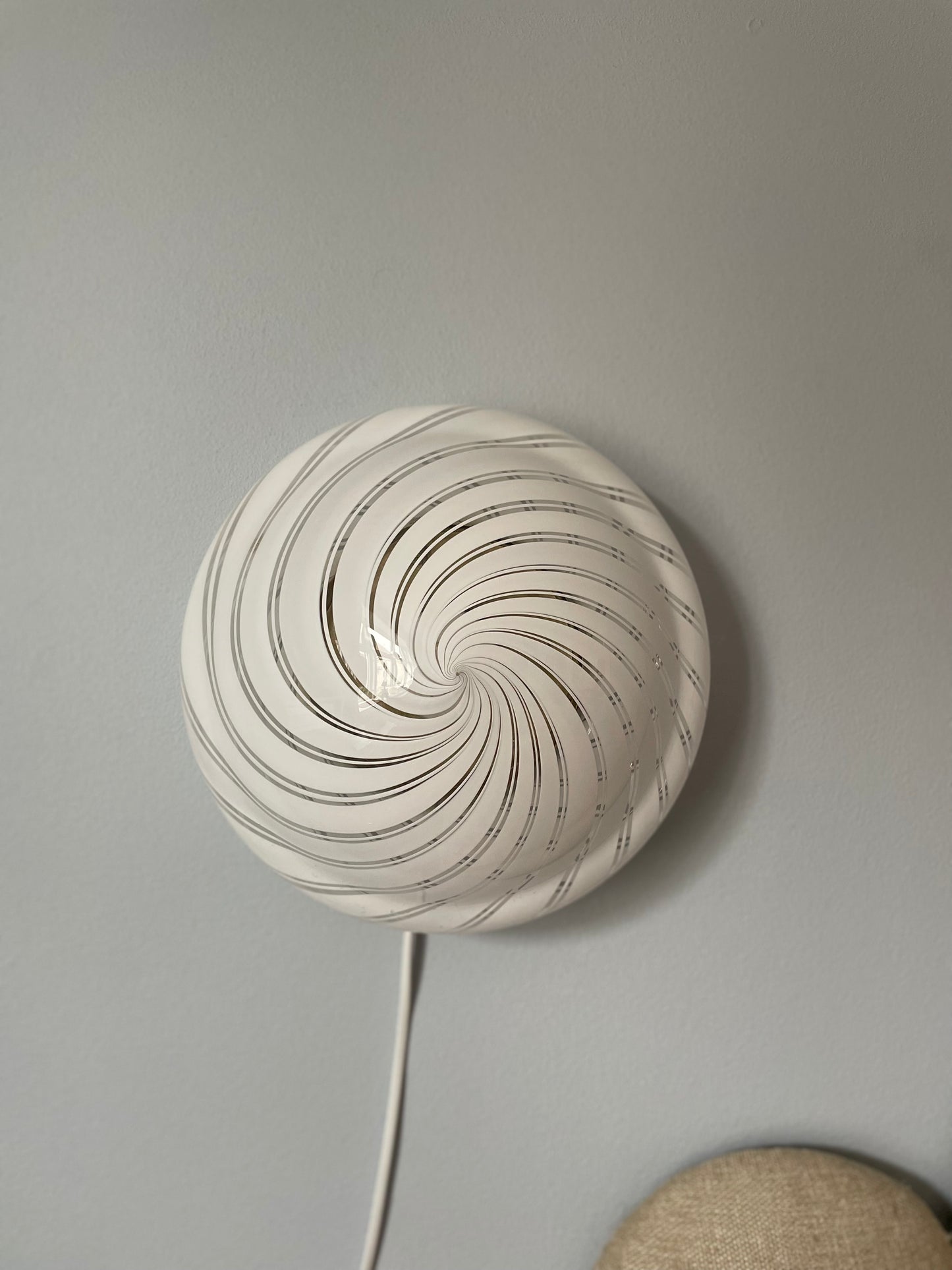 Vintage Murano 'UFO' væglampe 27cm