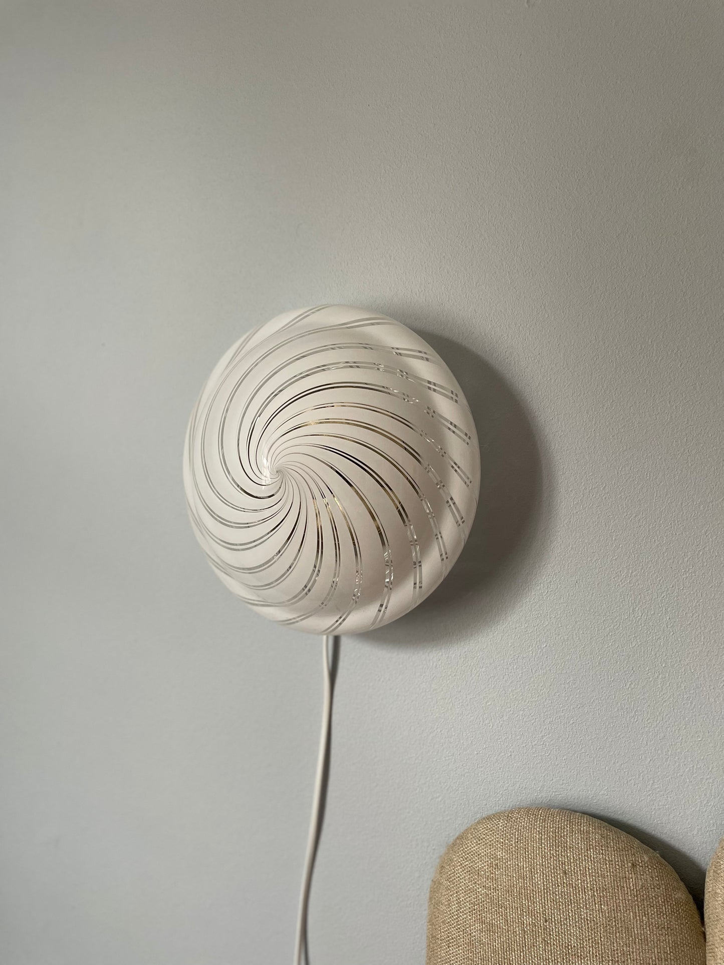 Vintage Murano 'UFO' væglampe 27cm