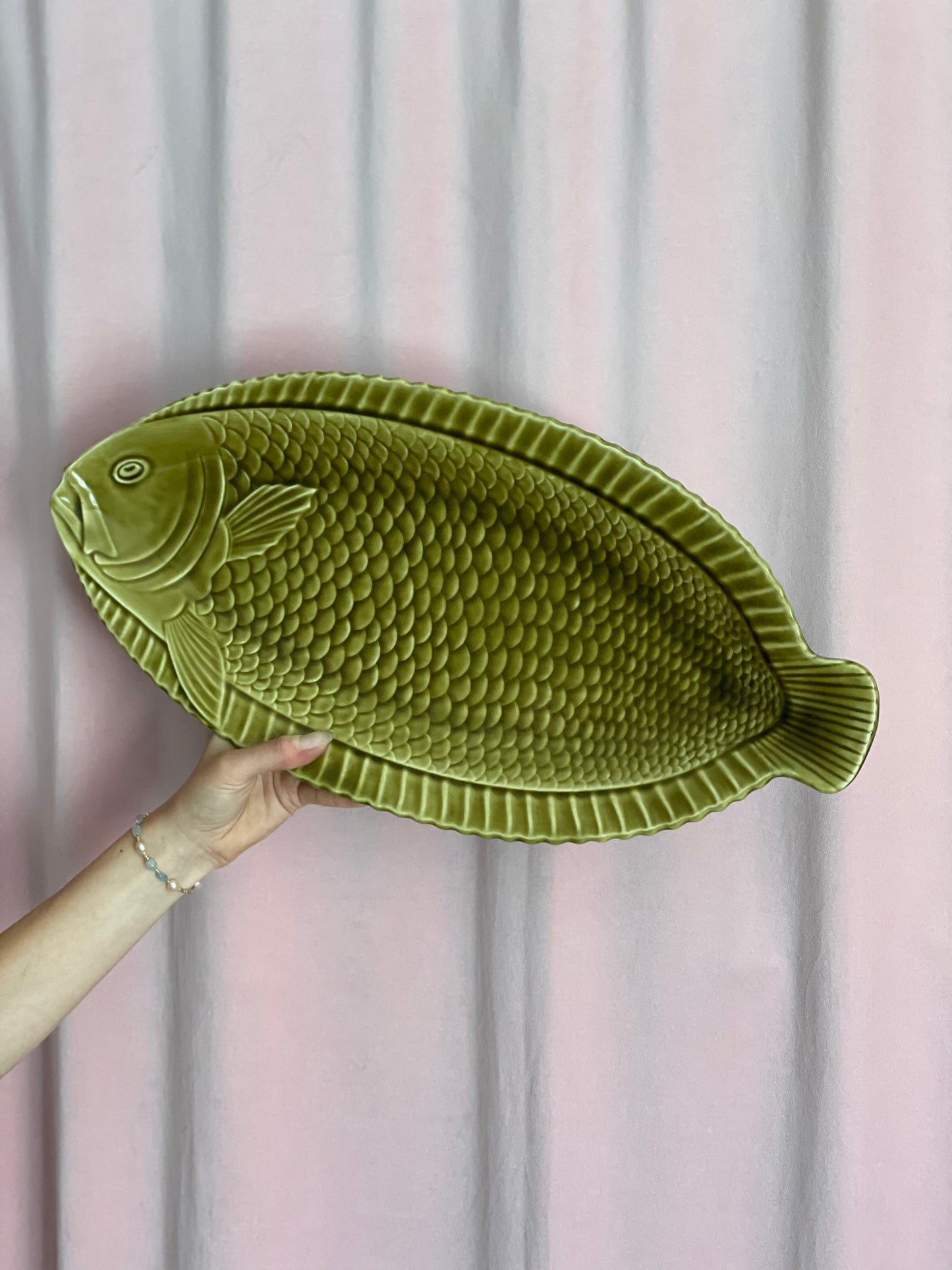 Sarreguemines fiskefad lys grøn