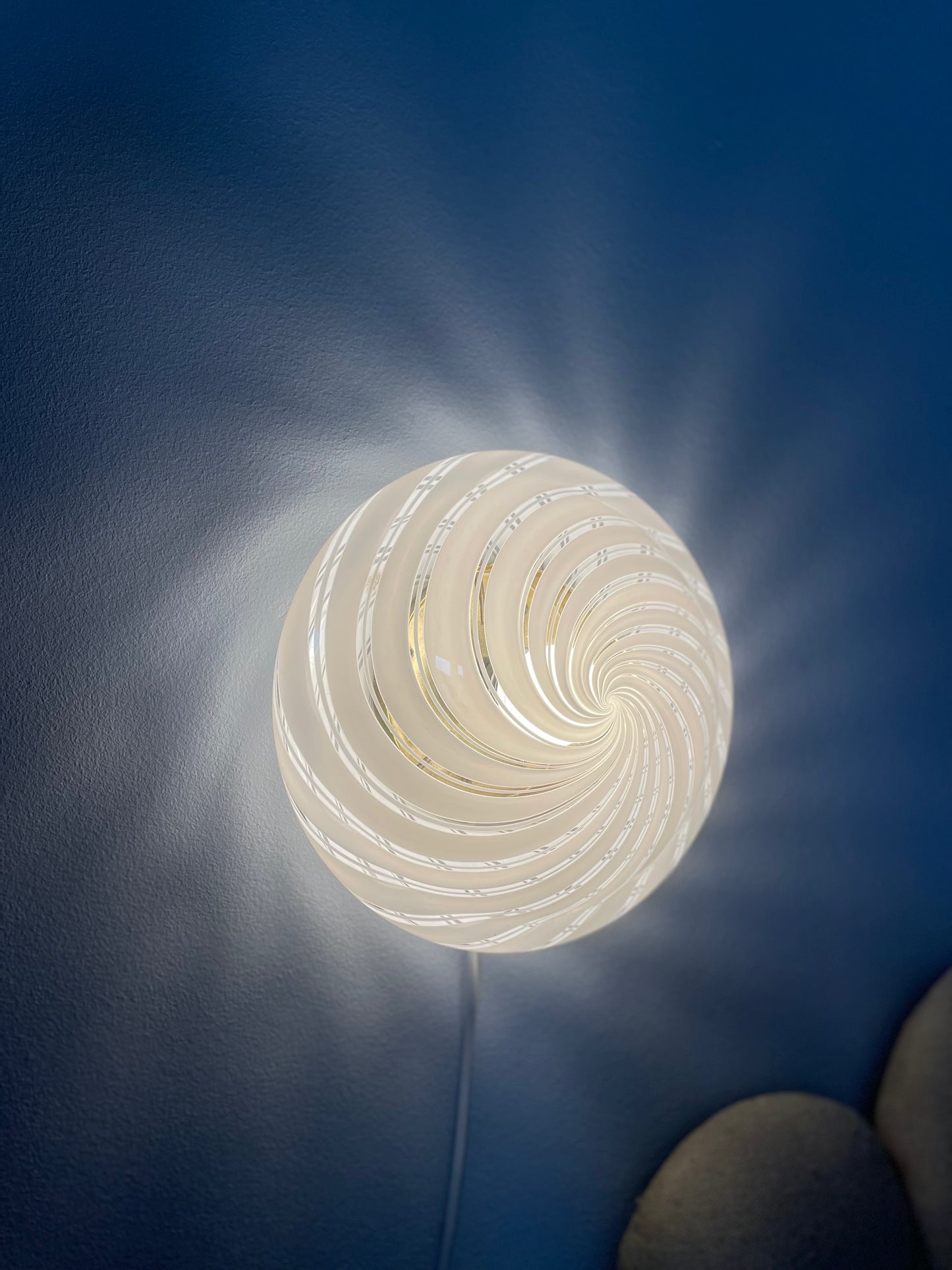Vintage Murano 'UFO' væglampe 27cm