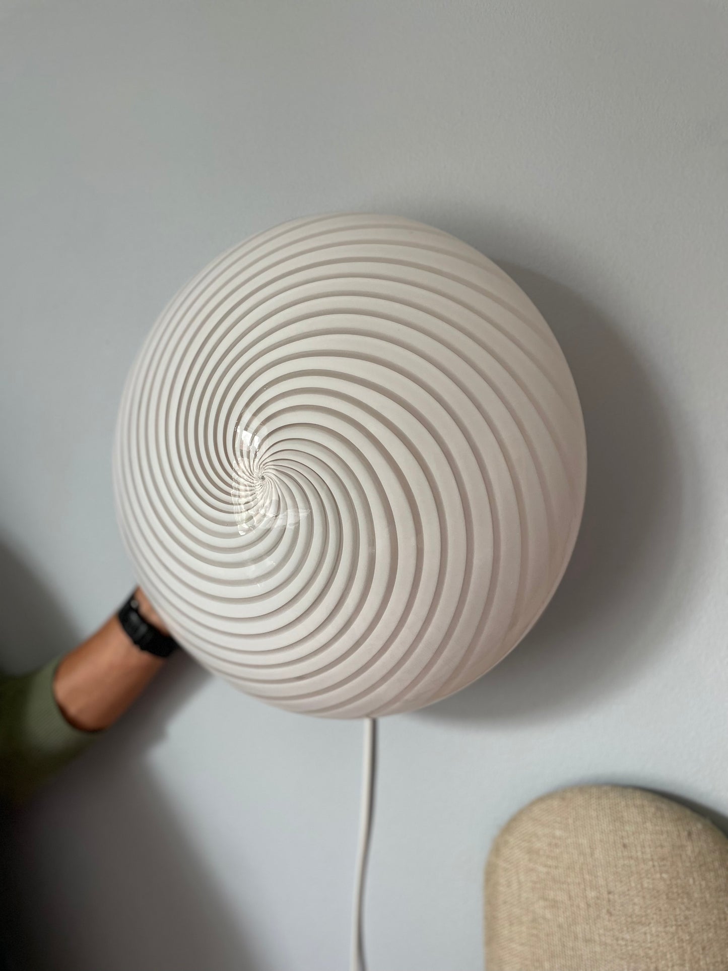 Vintage Murano Swirl væglampe 39cm