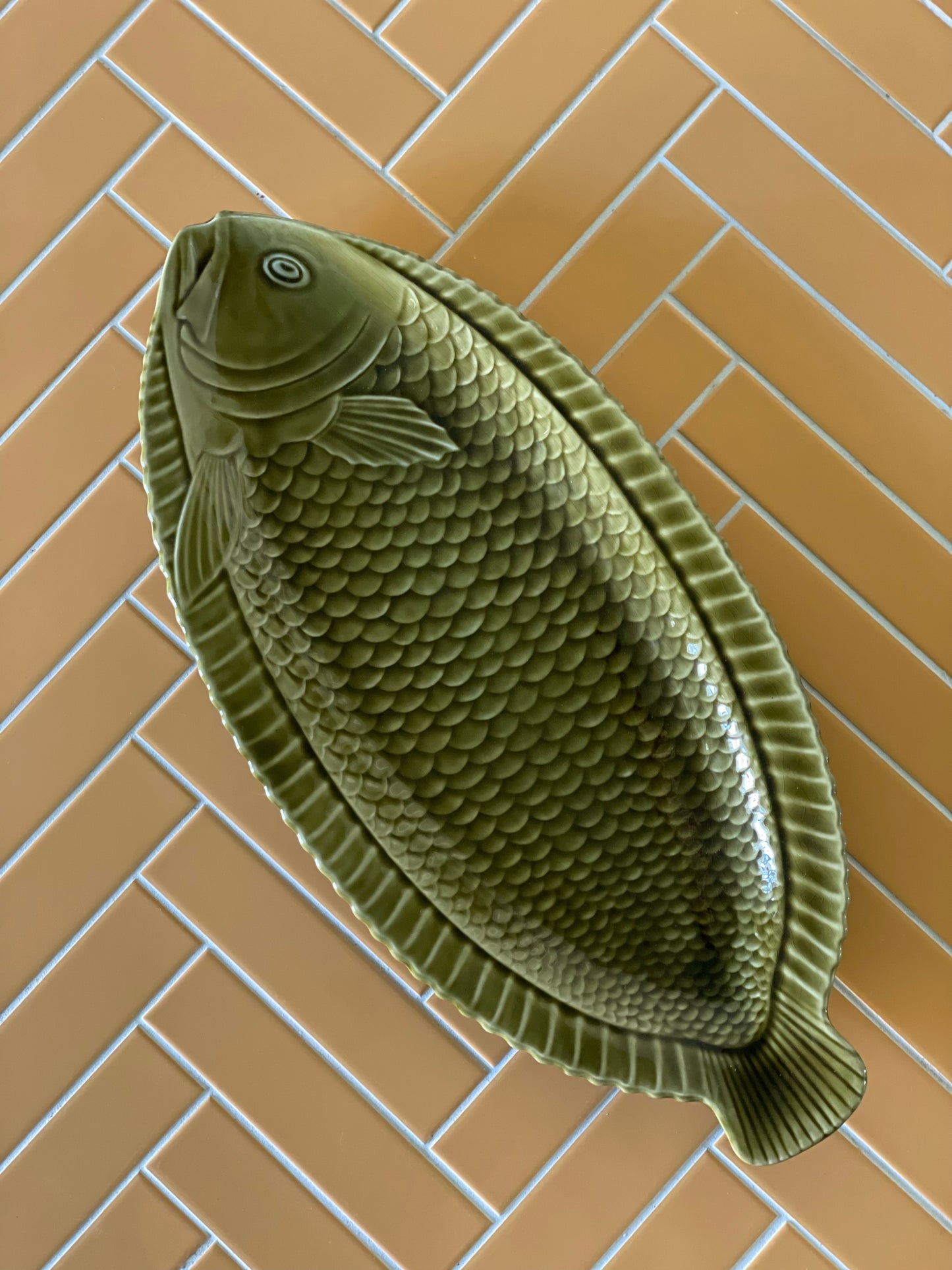 Sarreguemines fiskefad lys grøn