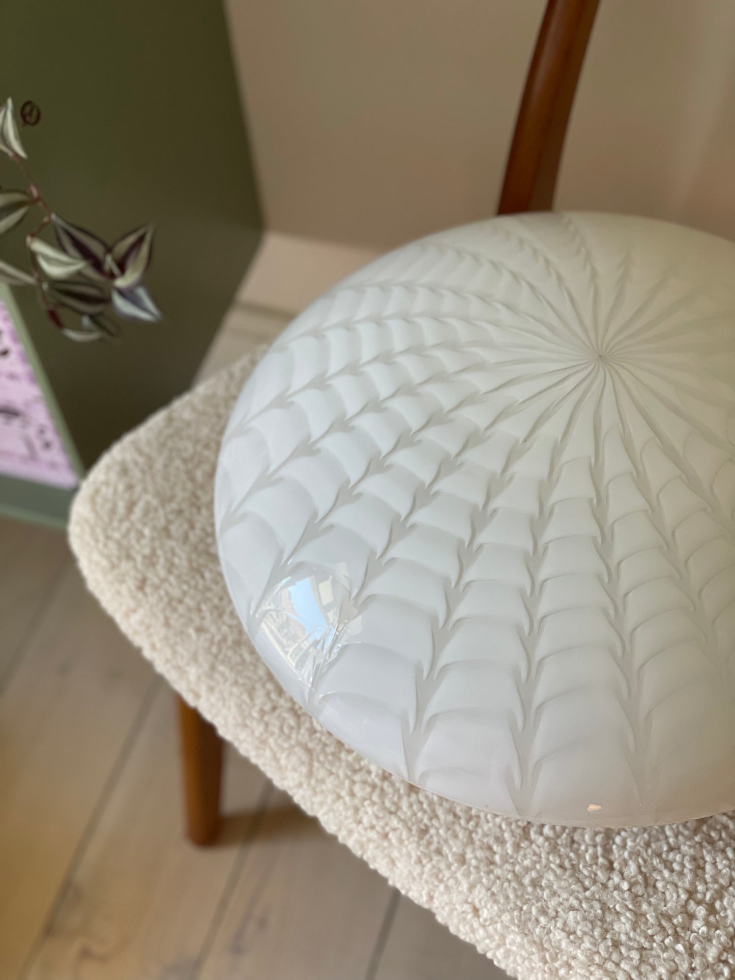 Vintage Murano peacock væglampe 38cm