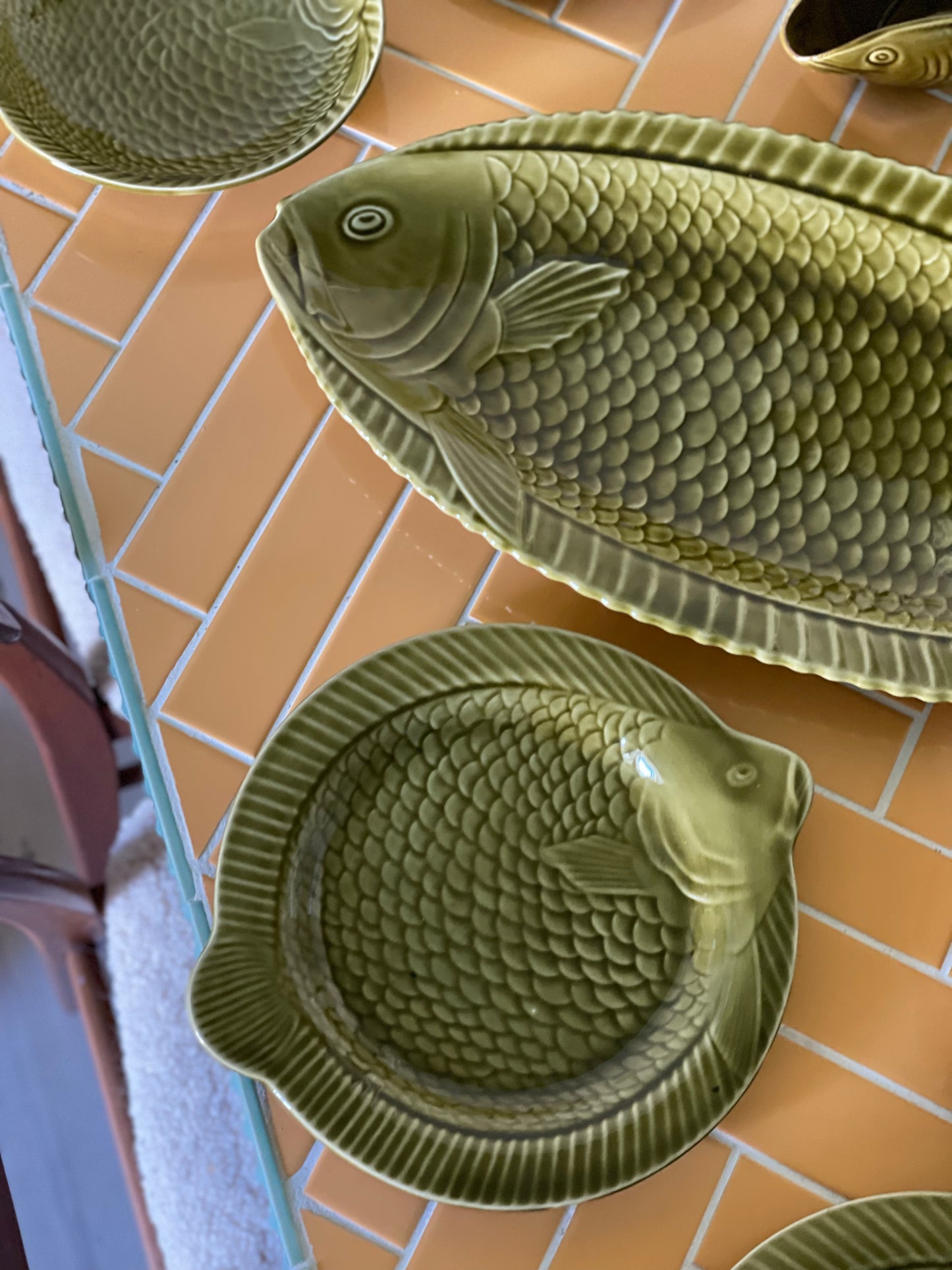 Sarreguemines fiskefad lys grøn