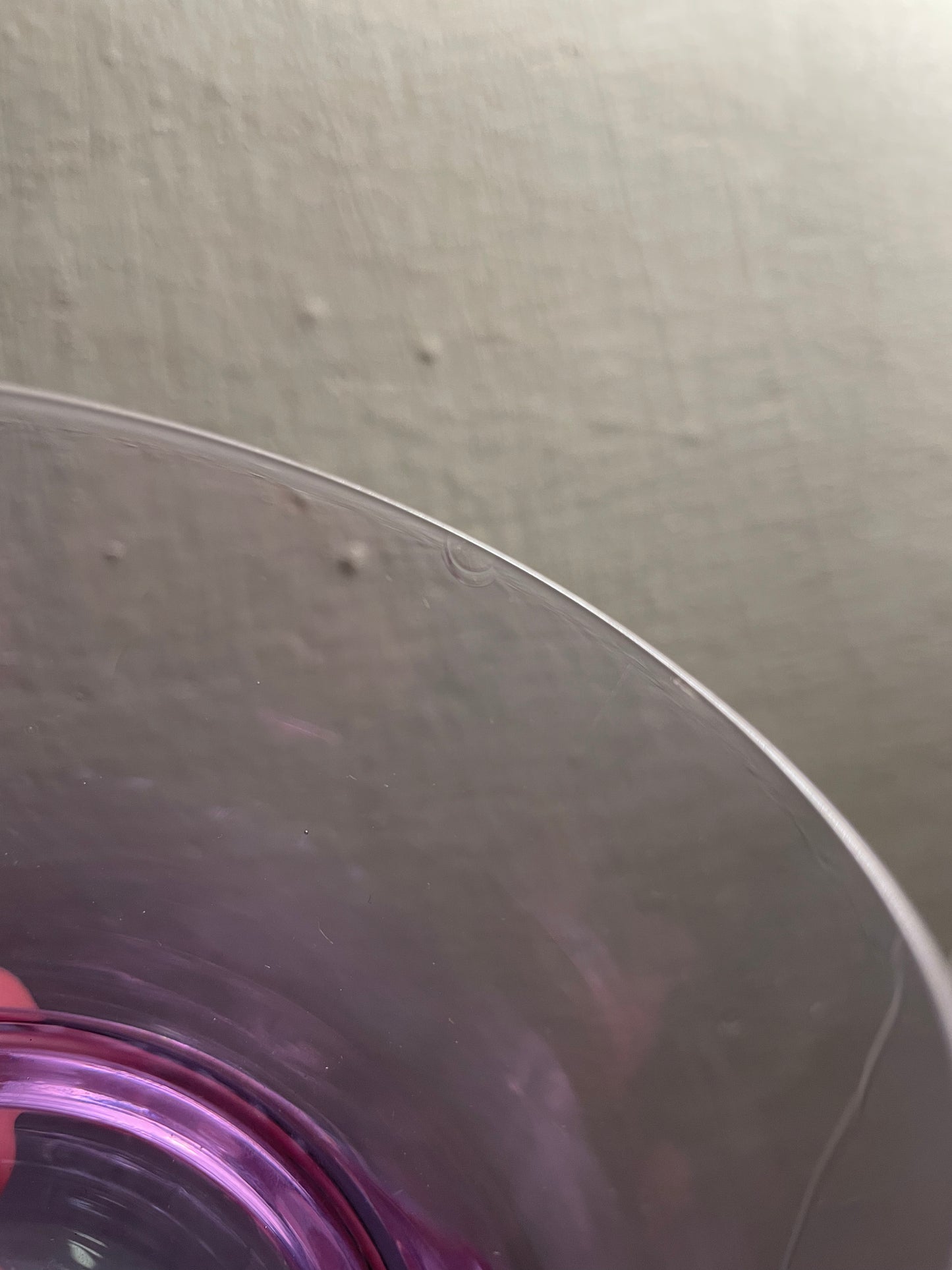 Purple drinking glass with heavy base