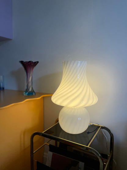Stort vintage Murano mushroom lampe