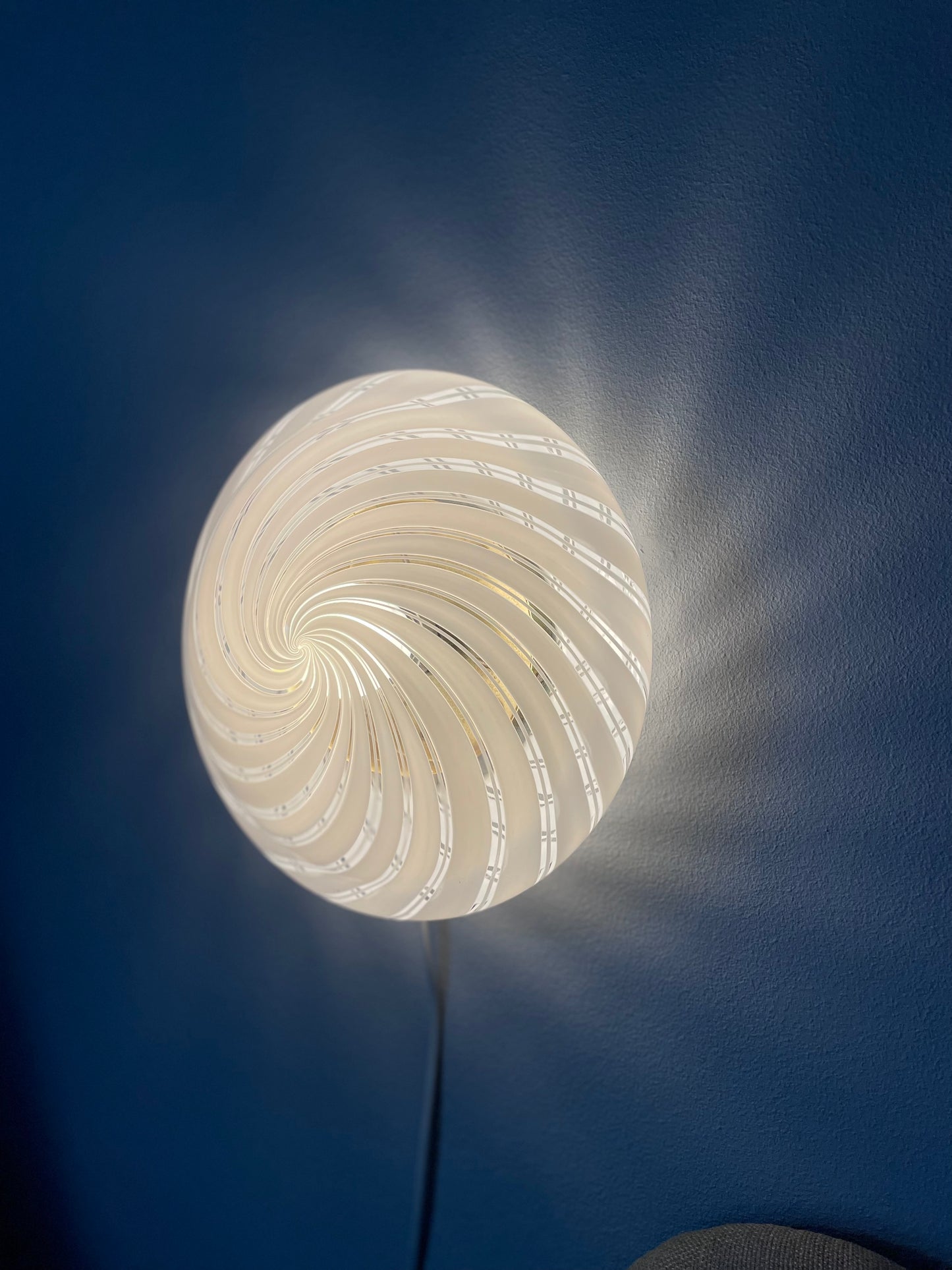 Vintage Murano 'UFO' væglampe 27cm