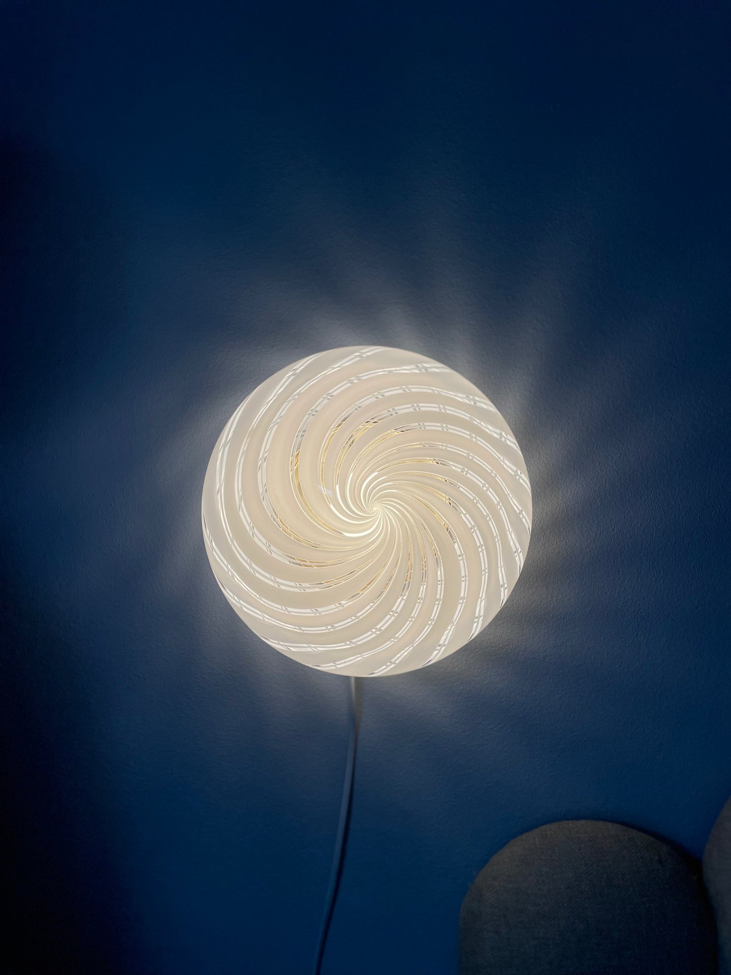 Vintage Murano 'UFO' væglampe 27cm