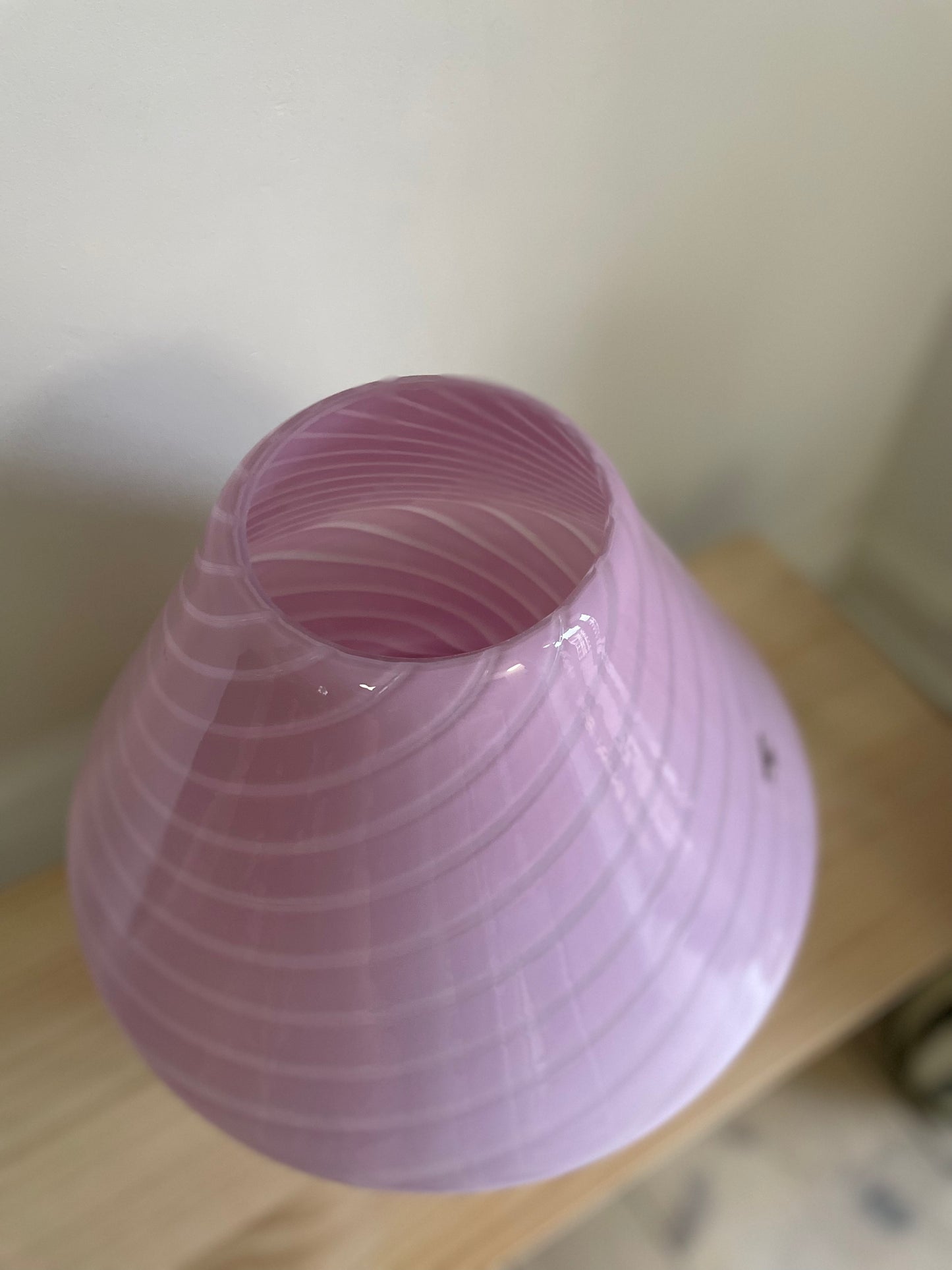 Vintage Vetri Murano pink mega mushroom 37cm