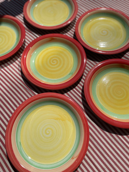 Striped cake or lunch plates