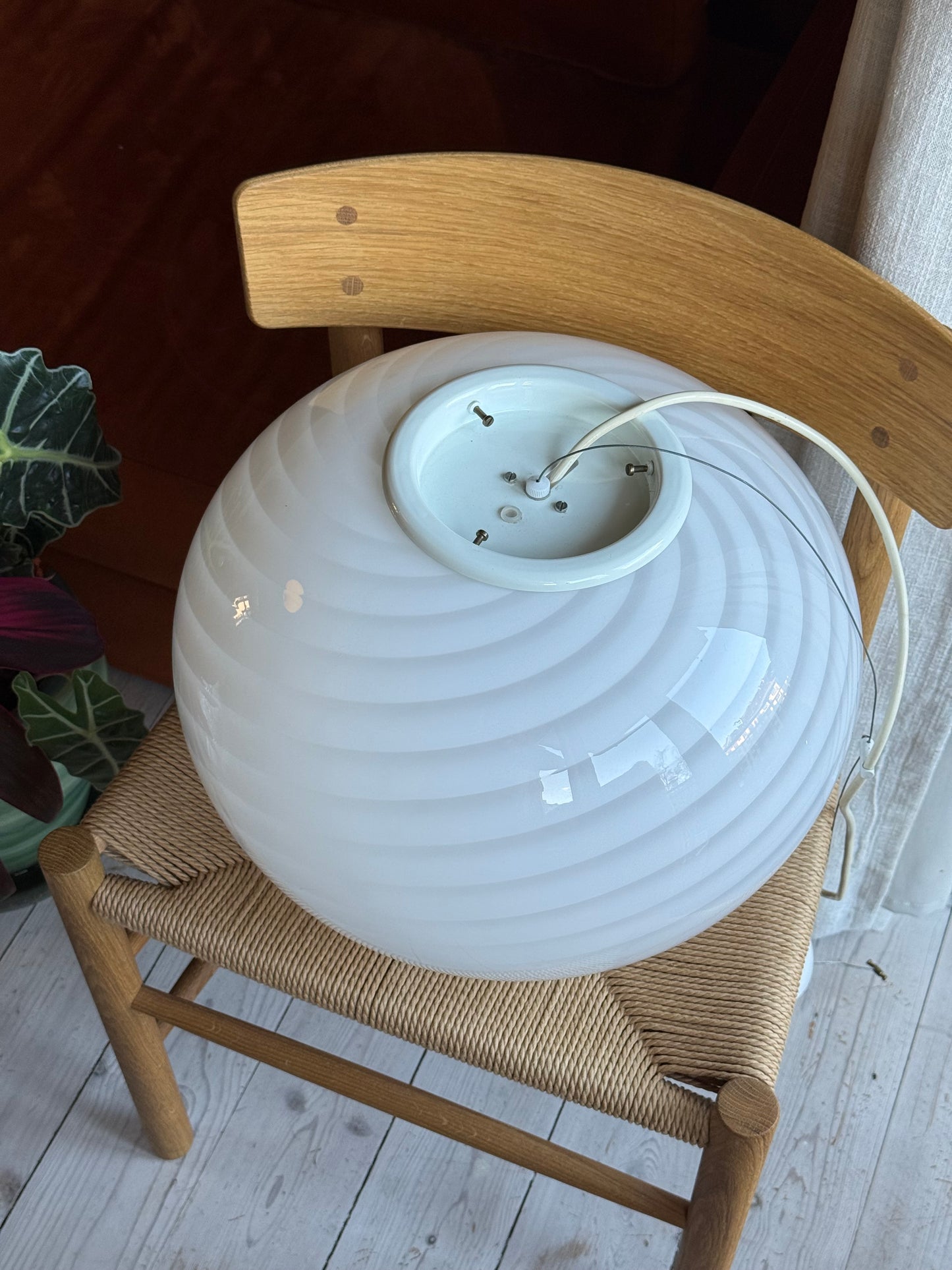 Vintage murano pendel loftlampe 41cm