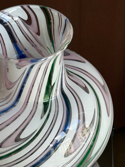 Vintage Murano Michielotto regnbue glasvase