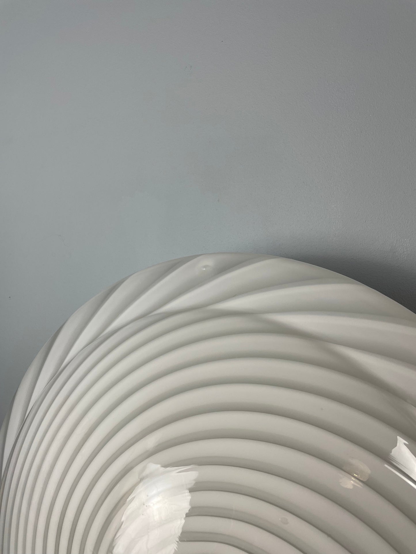 Mega 60cm vintage Murano plafond hvid swirl