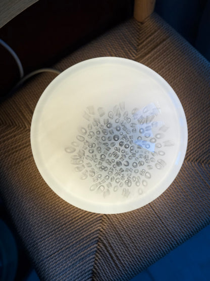 Vintage murano væglampe med grå pletter 26cm