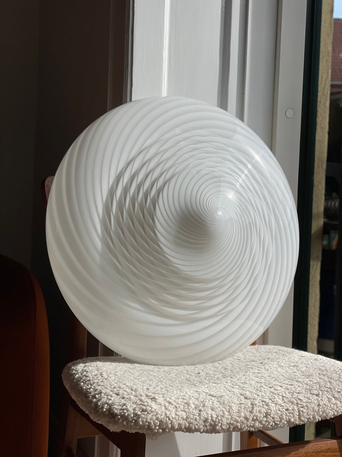 Vintage Murano dobbelt swirl lampe 50cm