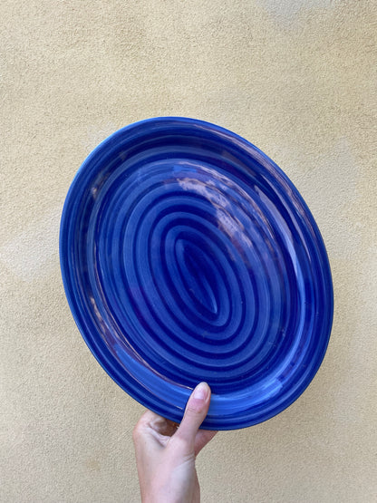 Blue Italian swirl platter