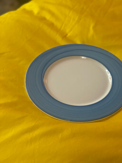 Blue breakfast plate