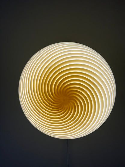 45cm Gul vintage Vetri Murano loftlampe