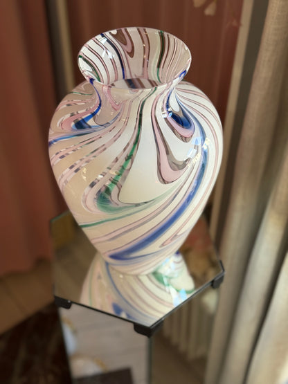 Vintage Murano Michielotto regnbue glasvase