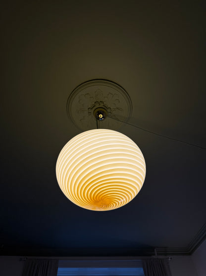 45cm Gul vintage Vetri Murano loftlampe