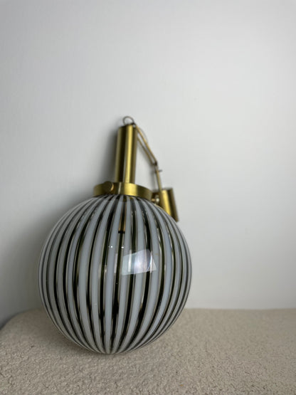 Vintage Murano striped pendant light