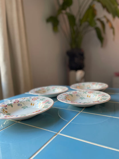 Deep floral Churchill plates