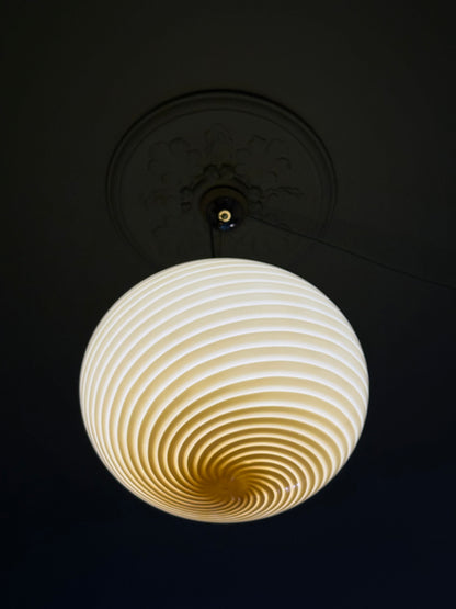 45cm Gul vintage Vetri Murano loftlampe
