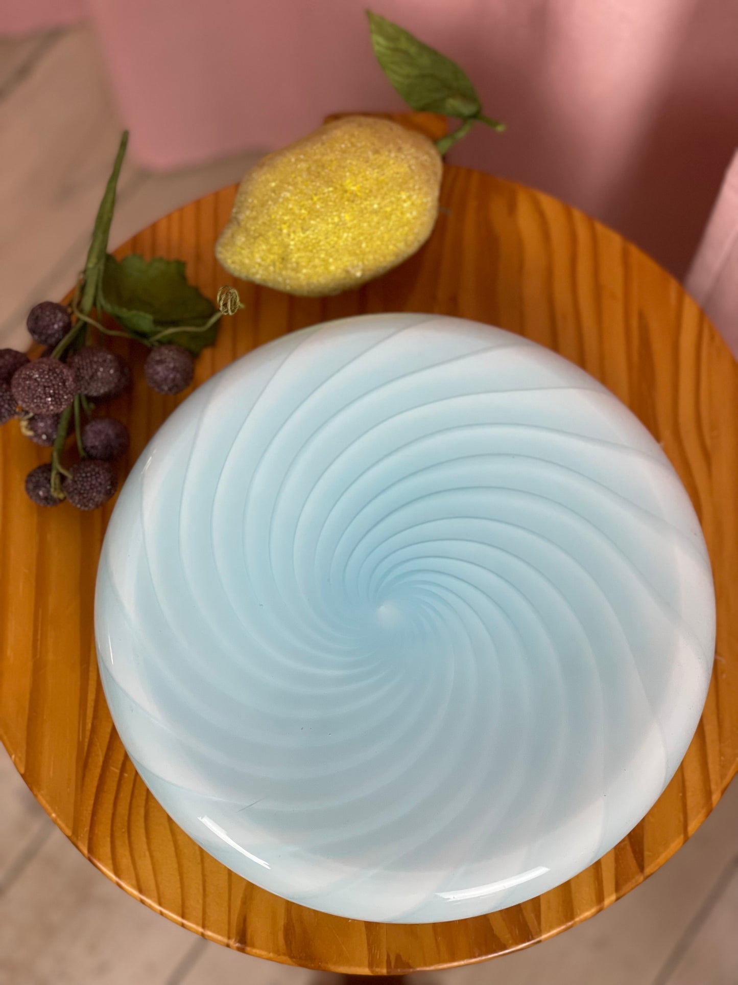 Light blue vintage Murano bowl
