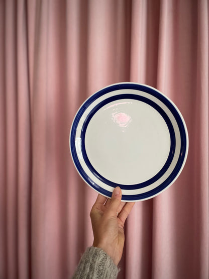 Striped blue dinner plates