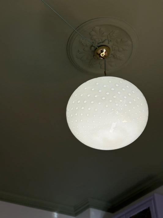 Vintage Murano oval måne pendel Loftlampe 45cm
