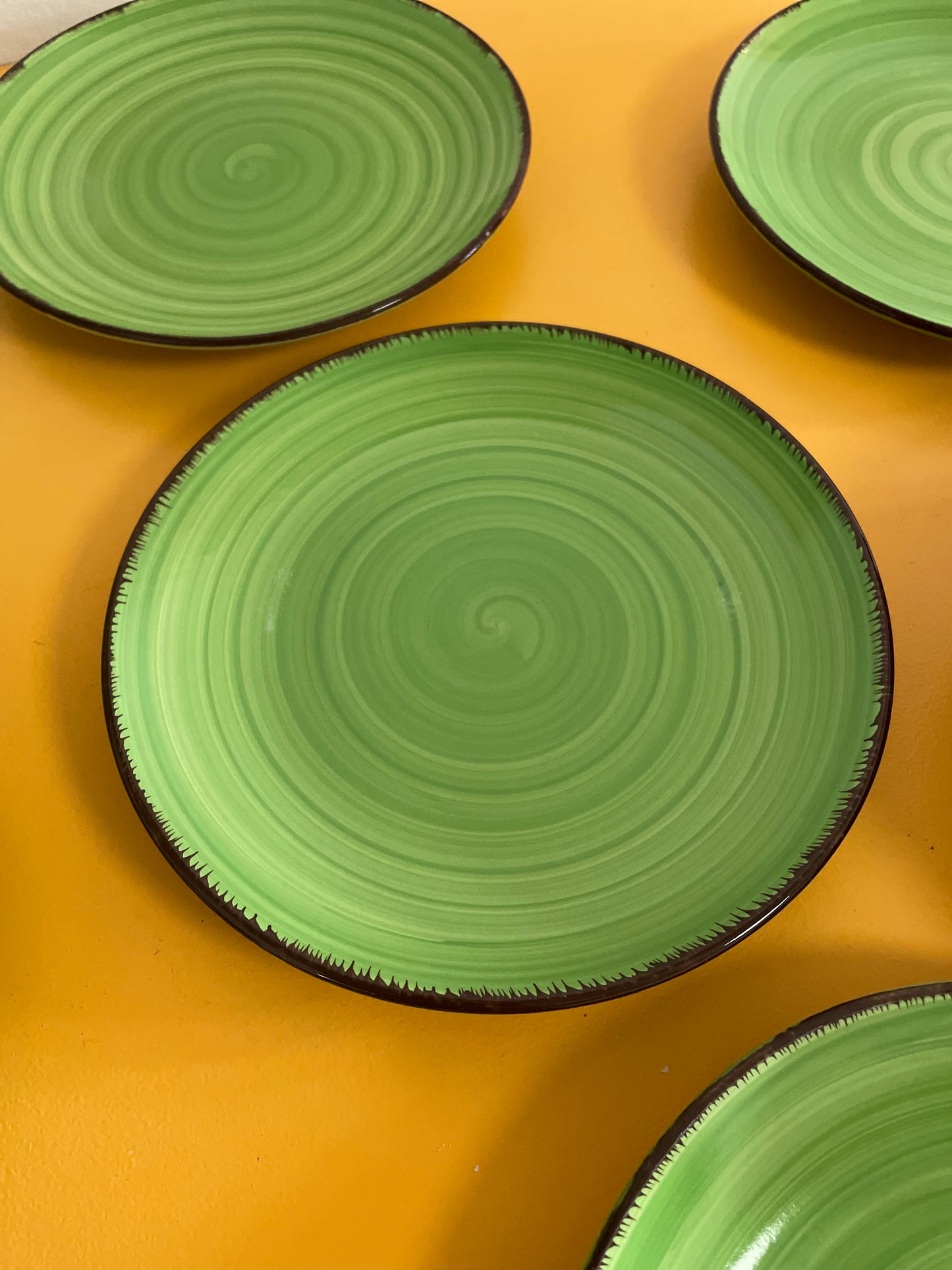 Grønne swirl tallerkener