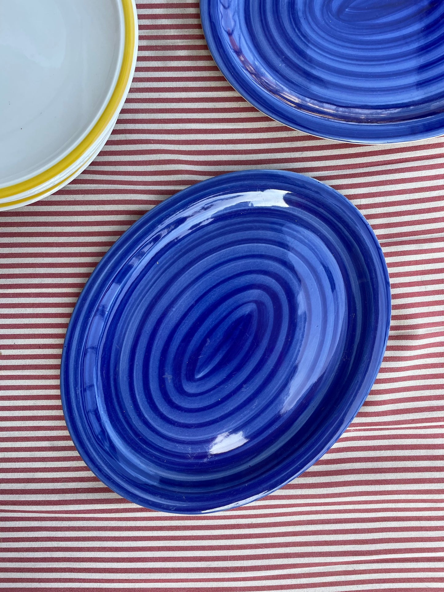 Blue Italian swirl platter